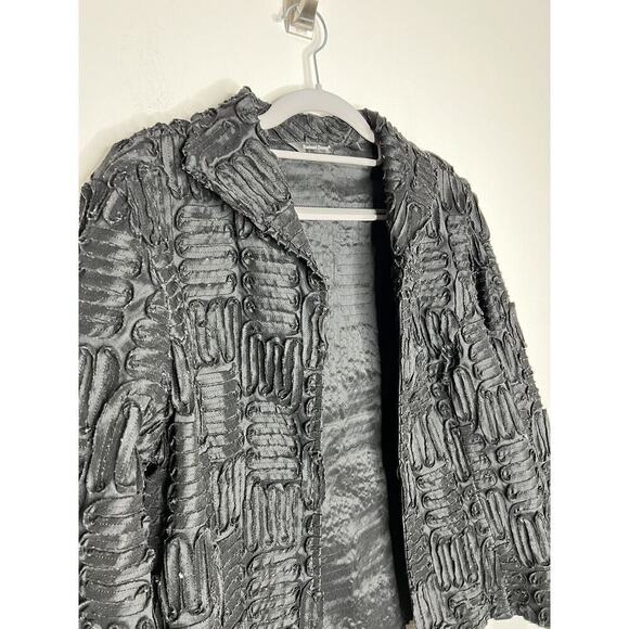 Samuel Dong Jacket Womens Large Embroidered 3D Design Art-to-Wear Full Zip - Picture 6 of 12